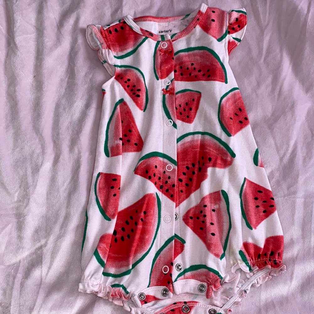 Baby girl romper 9months watermelon